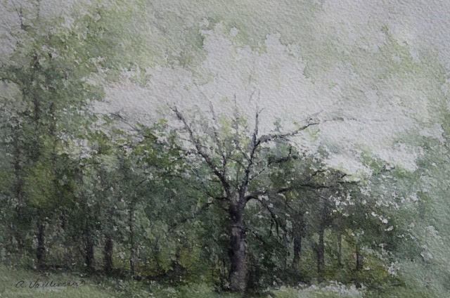Ann Vaillencourt, <i>May Magnolia, </i>watercolor, $700