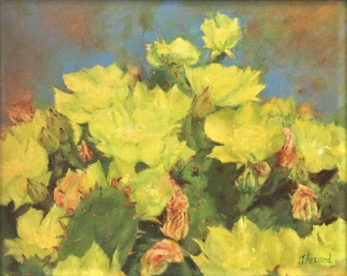Arcand_Jean_CactusBlooming_oilonlinen_8x12_250