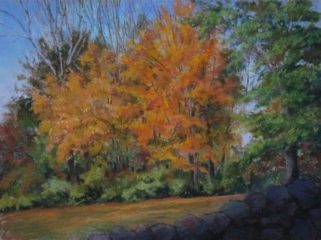 Patricia Seekamp, "New England Autumn", pastel, 19x23, $540