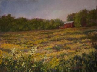 Patricia Seekamp, "Meadow of Gold", pastel, 17x21, $570