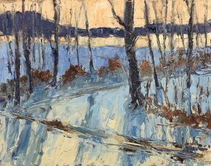 Howard Park, "Through the Trees", oil, 6x8, $300