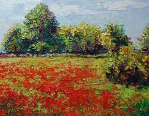 Jill Beecher Matthew, "Poppies at Fenwick", oil, 11x14, $495
