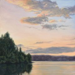 Irene Jeruss, "Light over the Saratoga Passage", oil, 12x12, $950