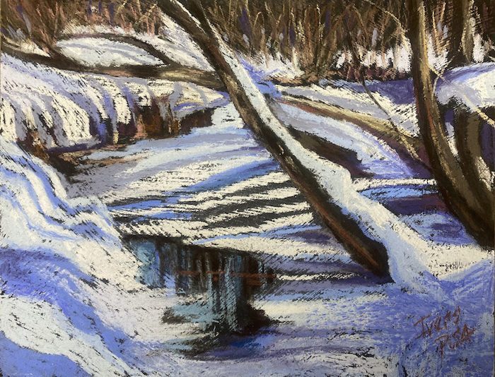 Christine Ivers, "The Color of Snow", pastel, 6x8, $125