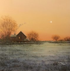 Del-Bourree Bach, "Early Morning", acrylic, 6x6, $900