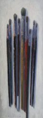 Rick Daskam, "Long Brushes #5", Oil, 16x6, $1,200