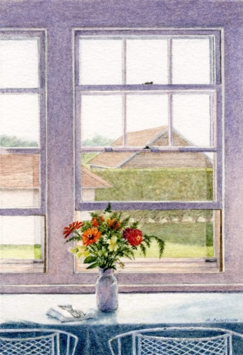 Angie Falstrom, "Missing You", Watercolor, 4x2.75, $850