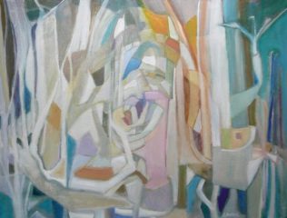 Layne Marholin, "Fragmented Tree", oil, 26x34, $2,800