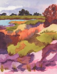 Pamela Morgan, "Summer To Fall", Watercolor, 20x16, $475