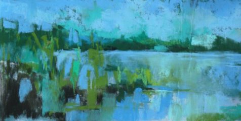 Judy Perry, "Abstracted Spring #1", pastel, 5x9, $475