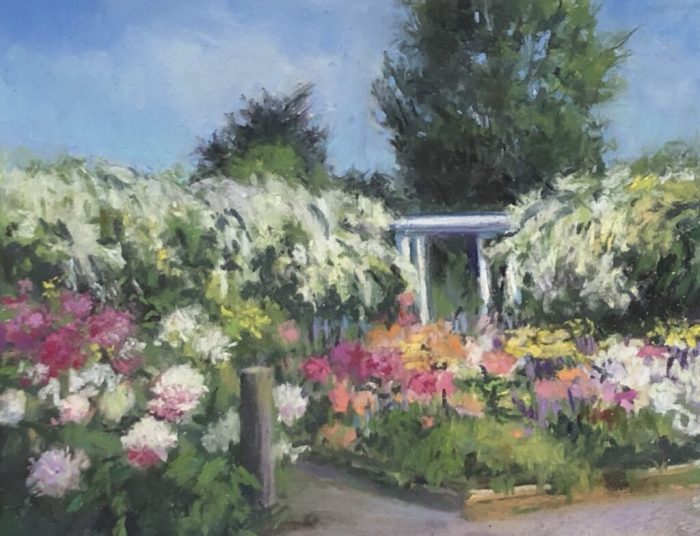 Beverly Schirmeier, "Florence Griswold In Bloom", Pastel, 8x10, $350