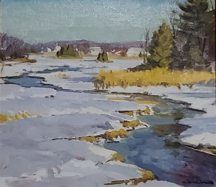 Caleb Stone, "Winter Creek", oil, , $2,000