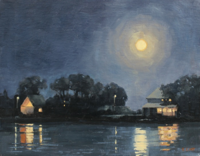 Eileen Eder, "August Moon", oil, 11x14, $1,200