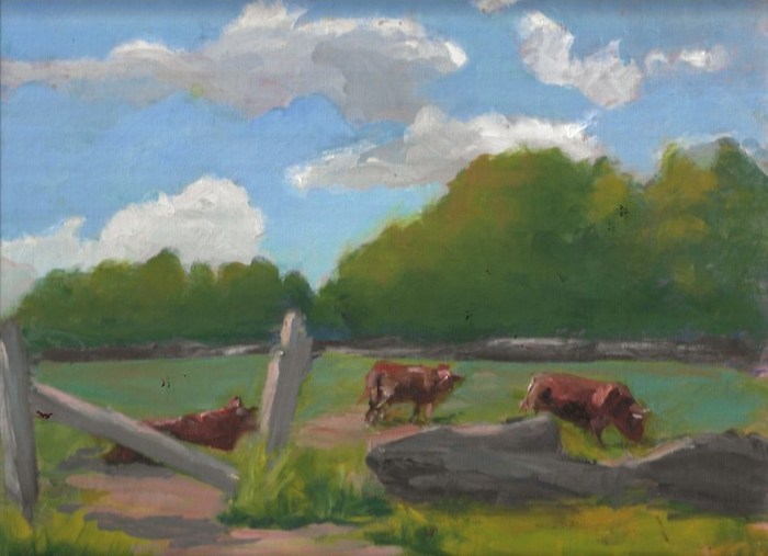Suzanne Lewis, "Summer Afternoon", oil, 9x12, $200