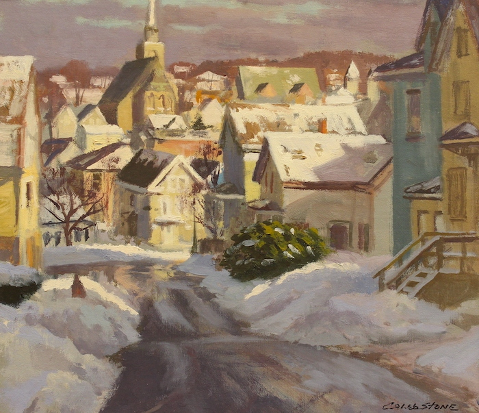 Caleb Stone, "Winter Light", oil, $2,000