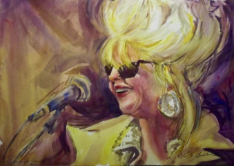 Ralph Acosta, "Christine Ohlman 'The Beehive Queen'", watercolor, $1,300