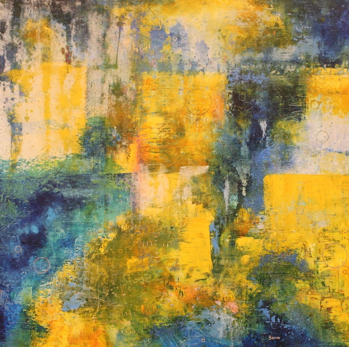 Diane Brown, "Yellow and Blue Series ", oil, $600