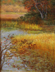 Joyce Maurice, "Golden Marsh", oil, $345