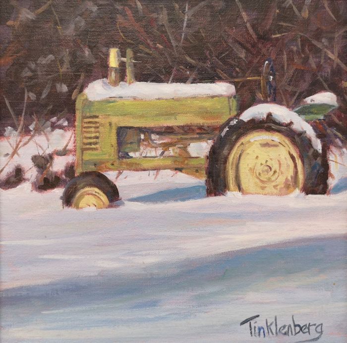 Beverly Tinklenberg, "Winter Rest", oil, 10 x 10, $220