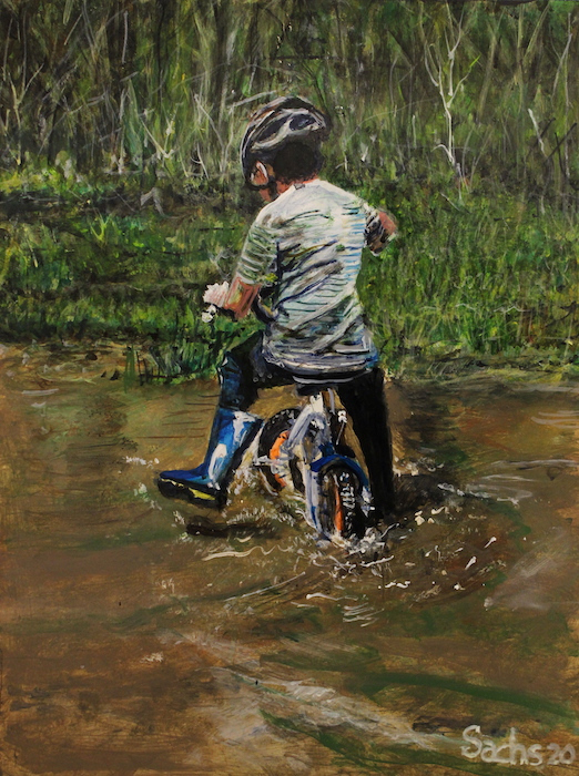 Andy Sachs, "Being a Kid", acrylic, $900