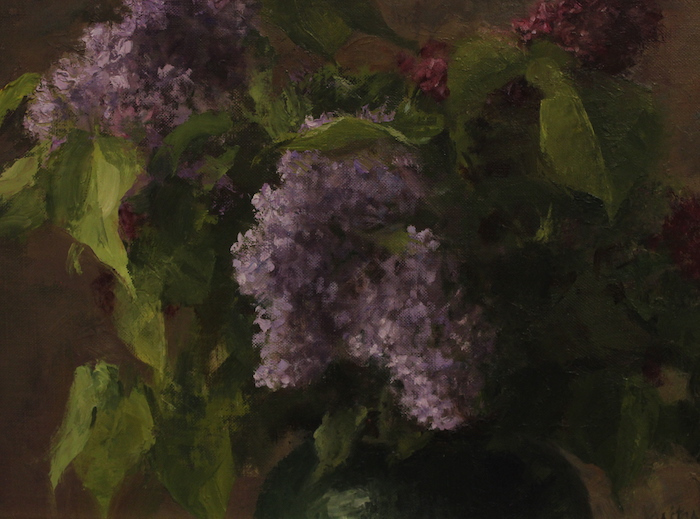 Susan Jositas, "Lilac Study", oil, $950
