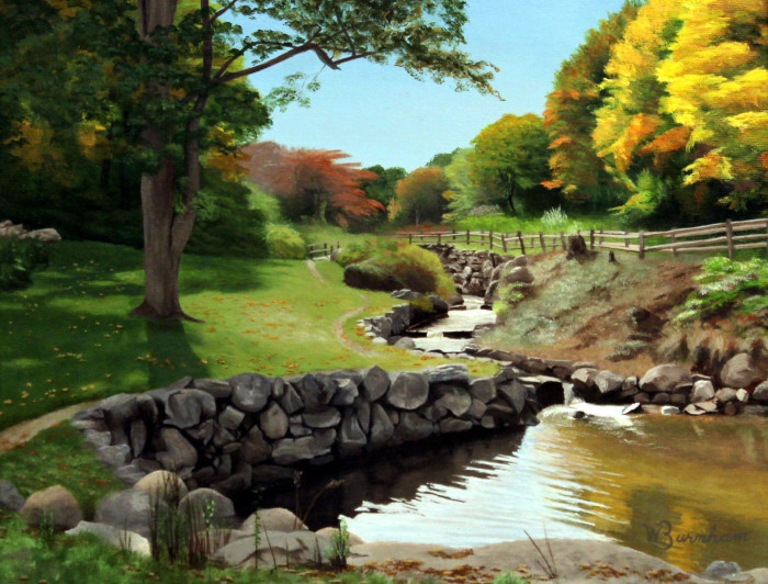 William Burnham, "Autumn Tranquility", acrylic, $750, 11x14