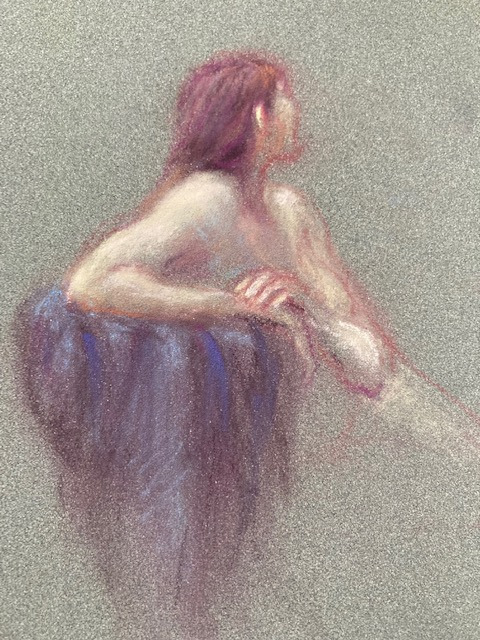 Joann Ballinger, "A Look Away," pastel, 9x12". $1200
