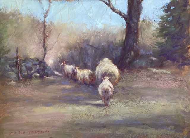 Joann Ballinger, "Follow The Leader," pastel, 9x12", $1500