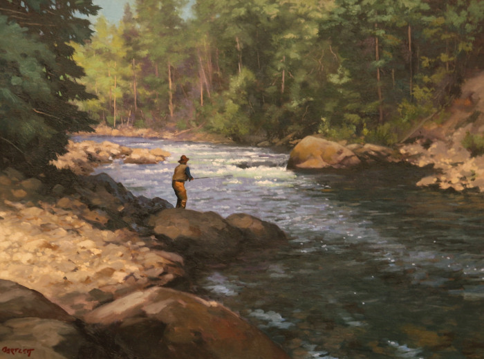 Harley Bartlett, "Below the Falls", oil, $6,500, 18x24"
