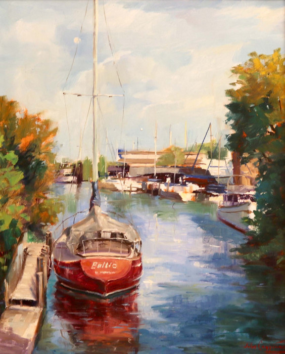 John S. Caggiano, "The Baltic at Rest", oil, $3,200, 20x16"