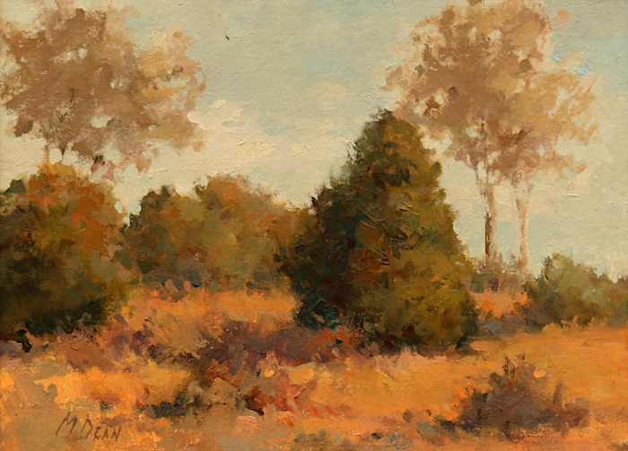 Margaret Dean, "Golden Field", oil, $500, 9x12"