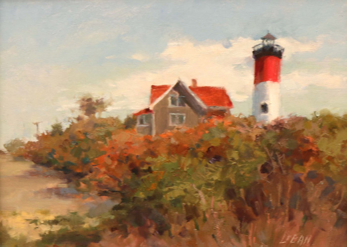 Margaret Dean, "Lighthouse", oil, $500, 9x12"