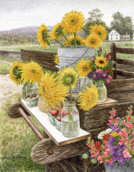 Angie Falstrom, "Honor System", watercolor, $1,200, 4 1/2 x 3 1/2"
