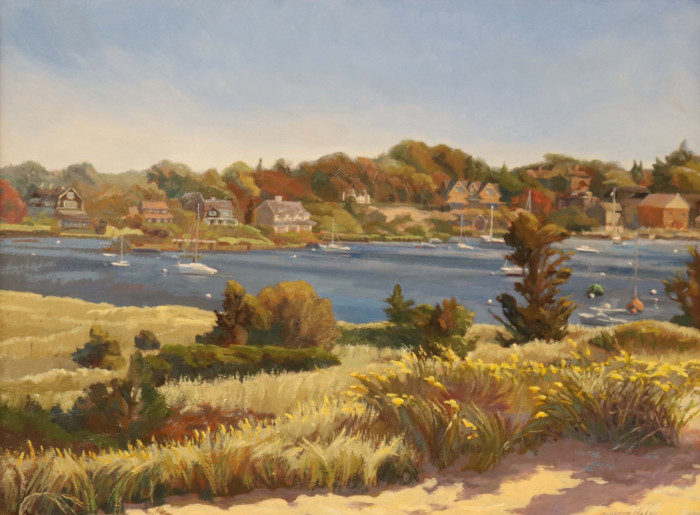 Jennifer Holmes, "Watch Hill Cove View", oil, $2,700, 18x24"