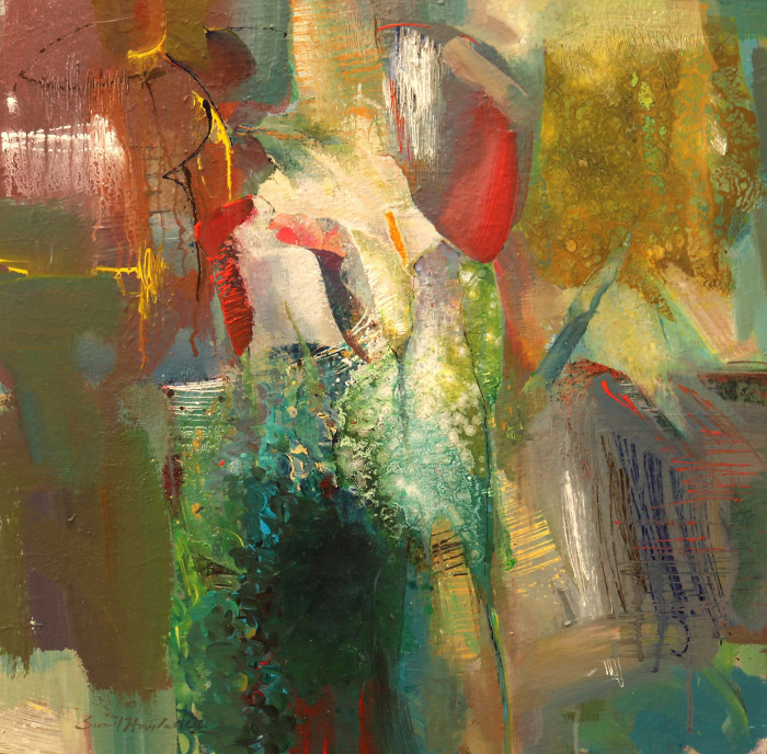 Sunil Howlader, "Dancing Mood", acrylic, $3,000, 24x24"