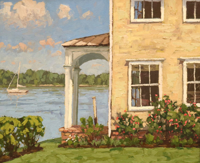 Jim Laurino, "Corner of Tred-Avon", oil, $2,100, 15x18"