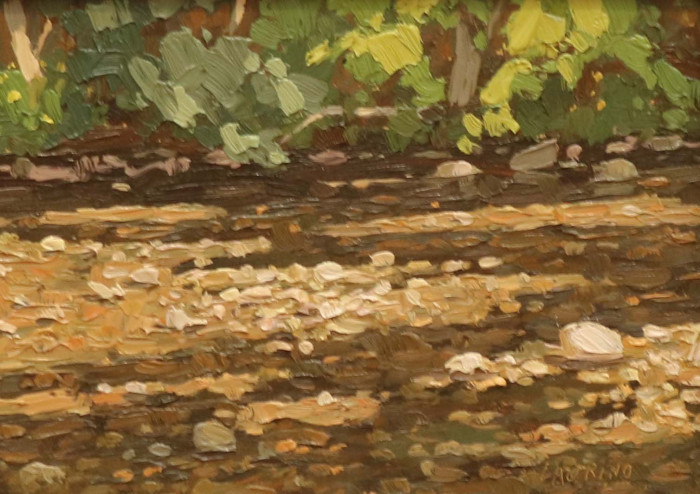 Jim Laurino, "Shepaug - Washington, CT", oil, $450, 6x8"