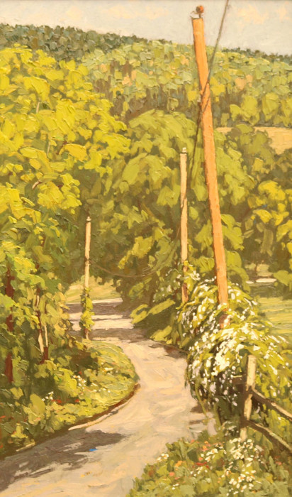 Jim Laurino, "View Down Calhoun Hill", oil, $2,300, 15x24"