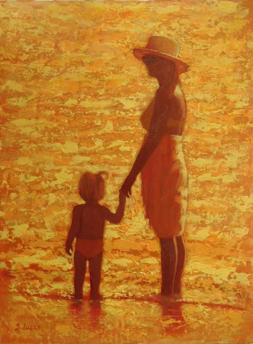 Sarah Stifler Lucas, "Golden Days", oil, $1,400, 12x9"