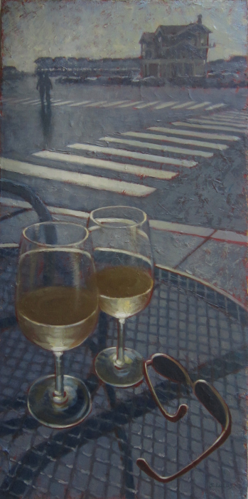 Sarah Stifler Lucas, "Summers Edge", oil, $3,800, 24x12"