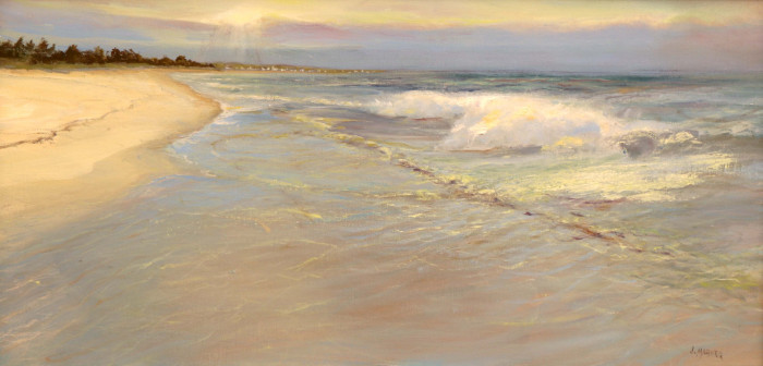 Jim Magner, "Golden Shore", oil, $3,100, 12x24"