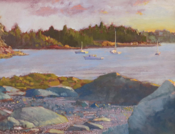 Bernard McTigue, "Northern Harbor", oil, $1,400, 14x18"
