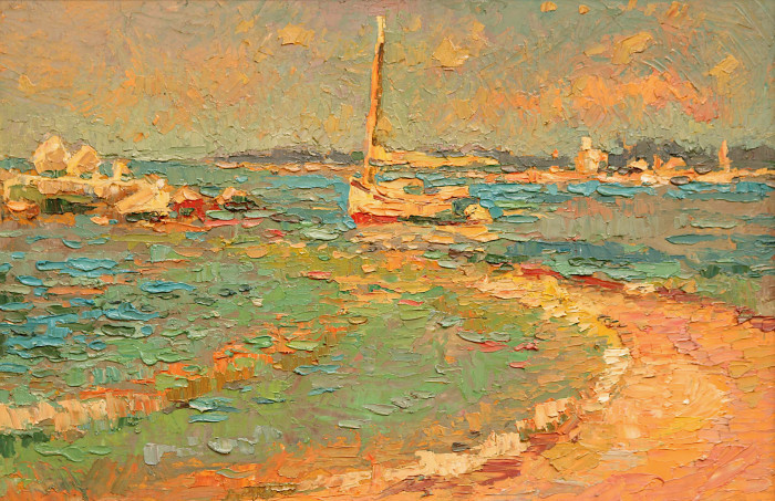 Leif Nilsson, "Spirit at Ram Island", oil, $3,900, 12x18"