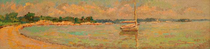 Leif Nilsson, "Spirit at Ram Island - Noon", oil, $12,000, 12x48"