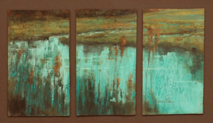 Judy Perry, "Fall Reflections", pastel, $675, 11x15"