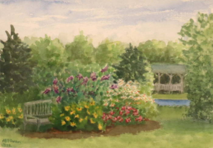 Anne B Pierson, "Bauer Farm Vista", watercolor, $250, 11x14"