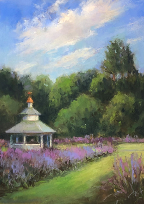 Beverly A. Schirmeier, "Lavender Fields ", pastel, $525, 9x12"