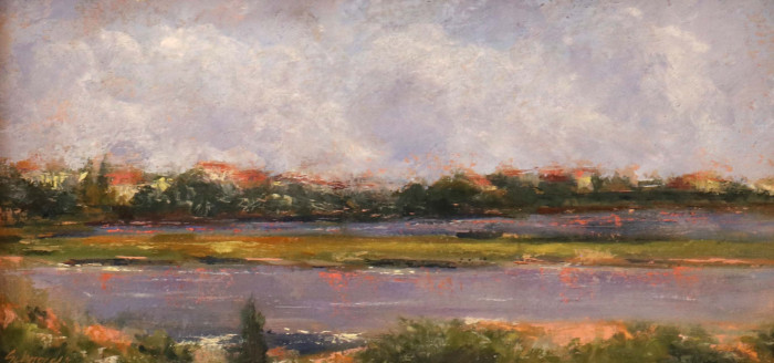 Nancy Schroeder, "Eliot Reserve Indian", oil, $600, 12x6"