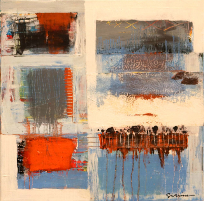 Dennis Sirrine, "Coastal Patterns ", mixed media, $2,900, 20x20"