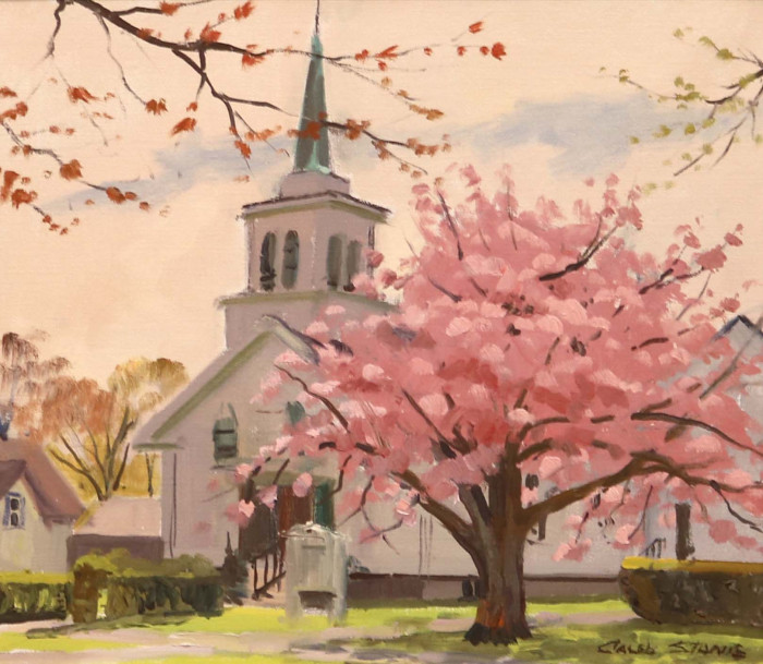 Caleb Stone, "Springtime, Harvey Park", oil, $2,800, 14x16"